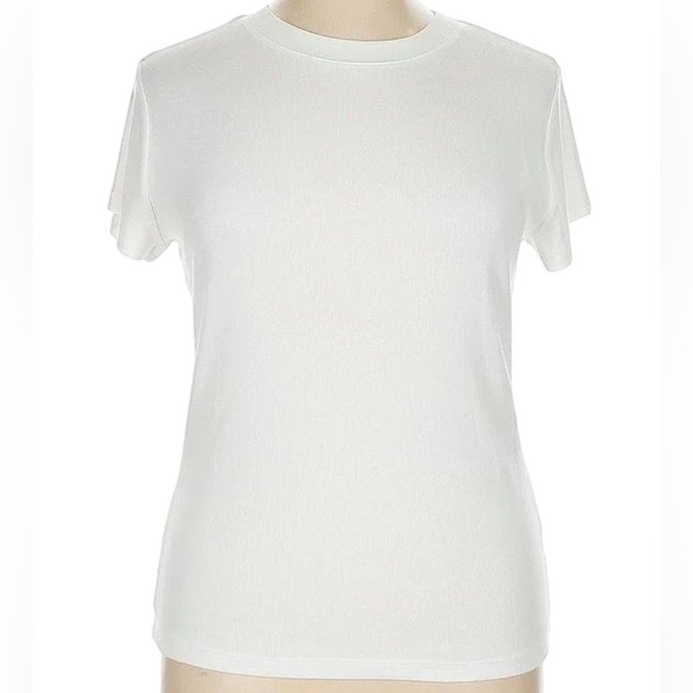 A New Day Crewneck Knit Sweater Tee - Ivory/Off-White - Size XL